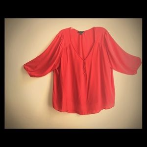 Living Doll Sheer Red Top